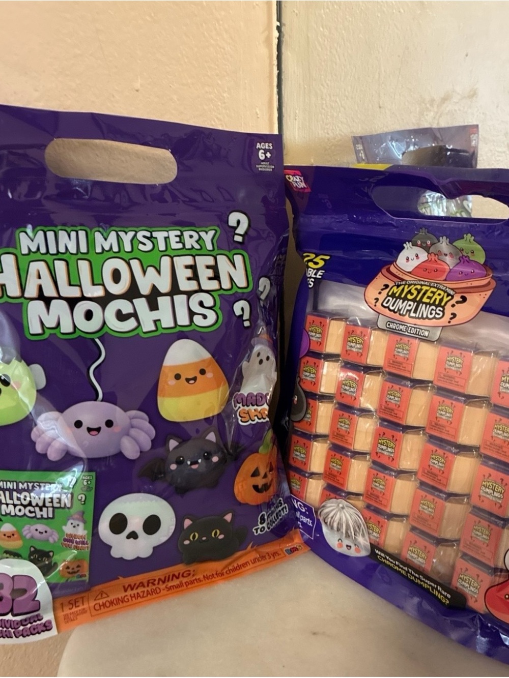 RMS Mini Halloween Mochis 32 count & Extra Mini Mystery Dumplings Chrome 25 coun